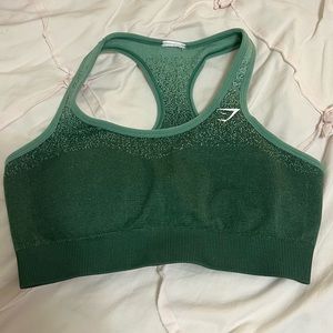Gymshark Adapt Green Ombre Seamless Sports Bra